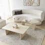 Hanah Home Juego de mesas de café Paris - Bronce, Travertino